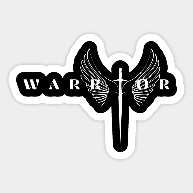 Angel Wings Sword Warrior Sticker by MyUniqueTee